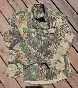 Vintage Rattlers Brand Shirt Mens XXL Camouflage Flannel Long Sleeve Heavyweight